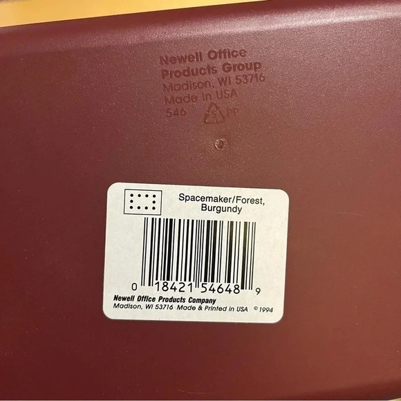 Spacemaker Vtg 1990's Forest Burgundy Hard Pencil Box School Art Pencil Case - Picture 7 of 7